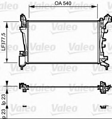 VALEO 735097 -  Радиатор, охлаждение двигателя