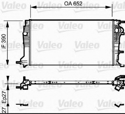 VALEO 735182 -  Радиатор, охлаждение двигателя