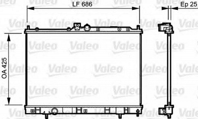 VALEO 735203 -  Радиатор, охлаждение двигателя
