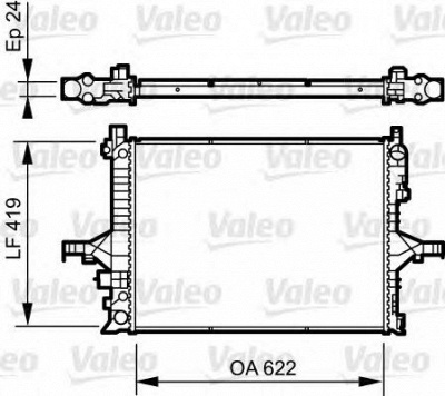 VALEO 735237 -  Радиатор, охлаждение двигателя