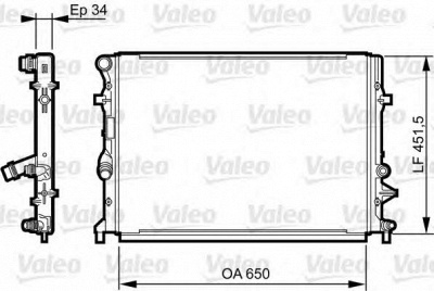 VALEO 735280 -  Радиатор, охлаждение двигателя