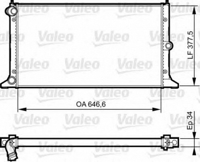 VALEO 735372 -  Радиатор, охлаждение двигателя