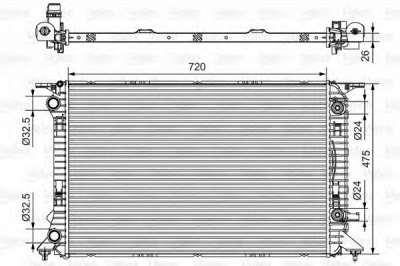 VALEO 735472 -  Радиатор, охлаждение двигателя