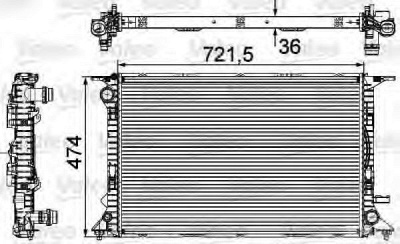 VALEO 735474 -  Радиатор, охлаждение двигателя