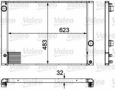 VALEO 735476 -  Радиатор, охлаждение двигателя