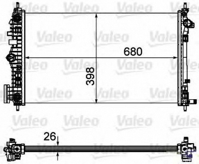 VALEO 735487 -  Радиатор, охлаждение двигателя