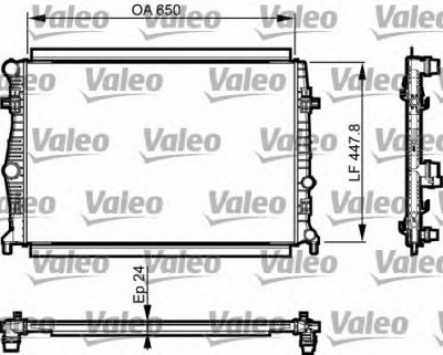VALEO 735556 -  Радиатор, охлаждение двигателя