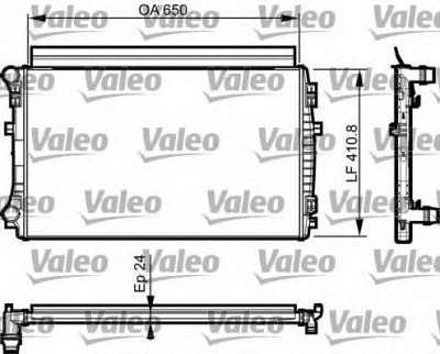 VALEO 735558 -  Радиатор, охлаждение двигателя