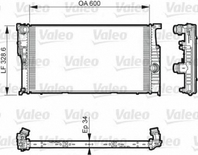 VALEO 735612 -  Радиатор, охлаждение двигателя