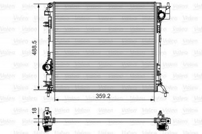 VALEO 735624 -  Радиатор, охлаждение двигателя