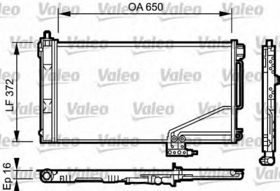 VALEO 814001 - Конденсатор, кондиционер
