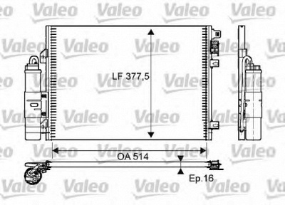 VALEO 814051 -  Конденсатор, кондиционер