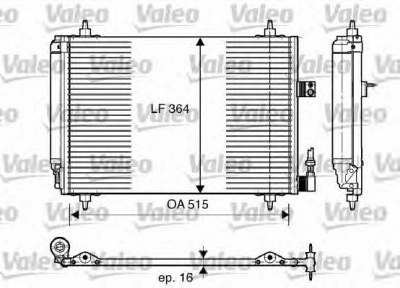 VALEO 814066 -  Конденсатор, кондиционер