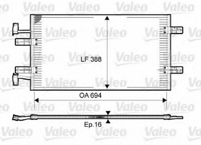 VALEO 814171 -  Конденсатор, кондиционер
