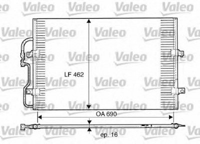 VALEO 816852 -  Конденсатор, кондиционер