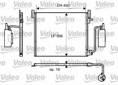 VALEO 818163 -  Конденсатор, кондиционер