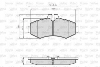VALEO 872022 -  Колодки тормозные дисковые передние, комплект
