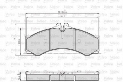 VALEO 872076 -  Колодки тормозные дисковые передние, комплект