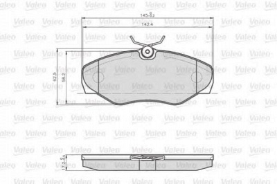 VALEO 872099 -  Комплект тормозных колодок, дисковый тормоз