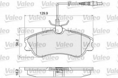 VALEO 872124 -  872124 КОЛОДКИ ТОРМ. ПЕР. PEU PARTNER 96-02