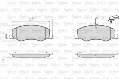VALEO 872172 -  Комплект тормозных колодок, дисковый тормоз