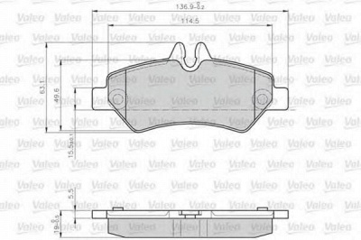 VALEO 872190 -  Колодки тормозные дисковые задниеие, комплект