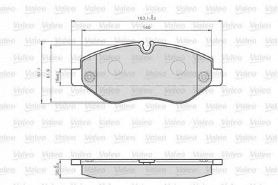 VALEO 872192 -  Колодки тормозные дисковые передние, комплект