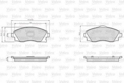 VALEO 872225 -  Колодки тормозные дисковые передние, комплект