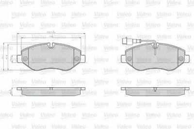 VALEO 872230 -  Комплект тормозных колодок, дисковый тормоз