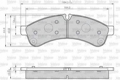 VALEO 872231 -  Колодки тормозные дисковые задниеие, комплект