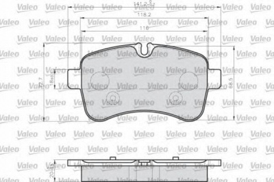 VALEO 872232 -  Комплект тормозных колодок, дисковый тормоз