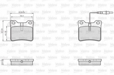 VALEO 872279 -  Колодки тормозные дисковые задниеие, комплект