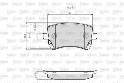 VALEO 872326 -  872326 КОЛОДКИ ТОРМ. ЗАД. VW TRANSPORTER 03-09