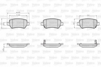 VALEO 872417 -  Колодки тормозные дисковые задниеие, комплект