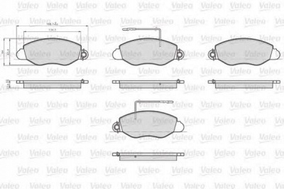 VALEO 872432 -  Комплект тормозных колодок, дисковый тормоз
