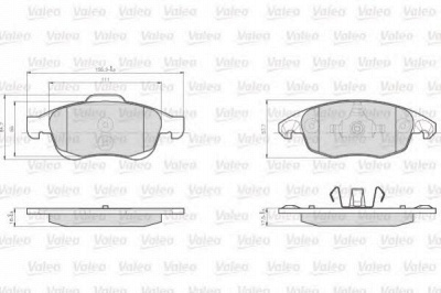 VALEO 872538 -  Комплект тормозных колодок, дисковый тормоз