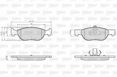 VALEO 872576 -  Колодки тормозные дисковые передние, комплект
