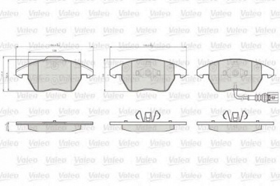 VALEO 872587 -  Колодки тормозные дисковые передние, комплект