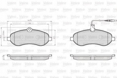 VALEO 872595 -  Комплект тормозных колодок, дисковый тормоз