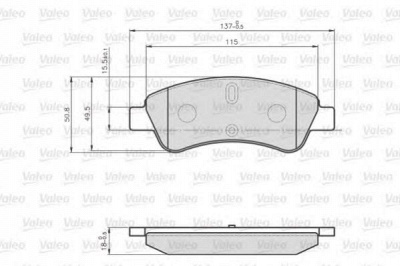 VALEO 872599 -  Колодки тормозные дисковые передние, комплект
