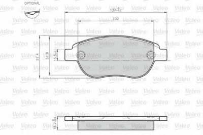 VALEO 872600 -  Комплект тормозов, дисковый тормозной механизм