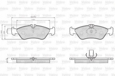 VALEO 872661 -  Колодки тормозные дисковые задниеие, комплект