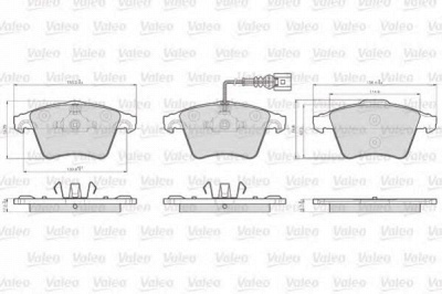 VALEO 872746 -  Колодки тормозные дисковые передние, комплект