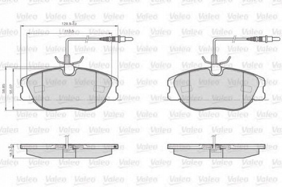 VALEO 872801 -  Колодки тормозные дисковые передние, комплект