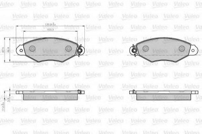 VALEO 872807 -  Колодки тормозные дисковые передние, комплект