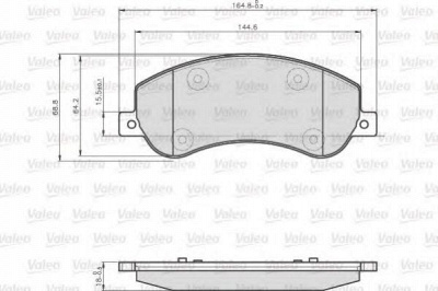 VALEO 872816 -  Колодки тормозные дисковые передние, комплект