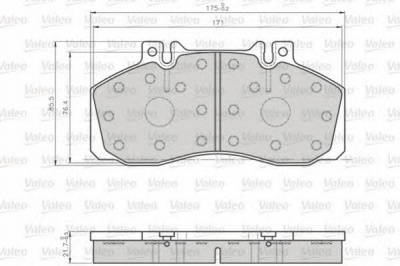 VALEO 872835 -  Комплект тормозных колодок, дисковый тормоз