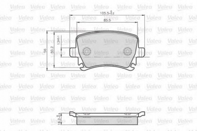 VALEO 872914 -  Колодки тормозные дисковые задниеие, комплект