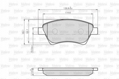 VALEO 872930 -  Колодки тормозные дисковые передние, комплект