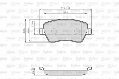 VALEO 872973 -  Колодки тормозные дисковые передние, комплект